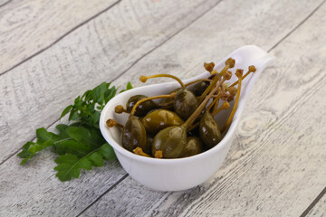 Pickled Capersberries in the bowl