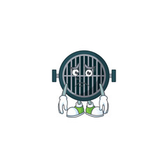 Grill Caricature design picture showing worried face
