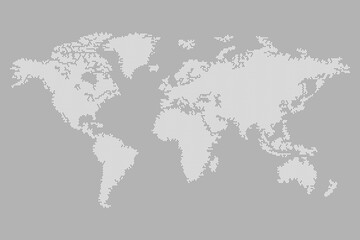 Dots world map vector illustration isolated