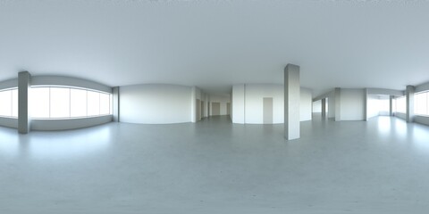 spherical panorama of the interior, 3D illustration