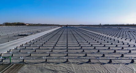 Solar panel mounting structure installation