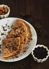 Pancakes with chocolate