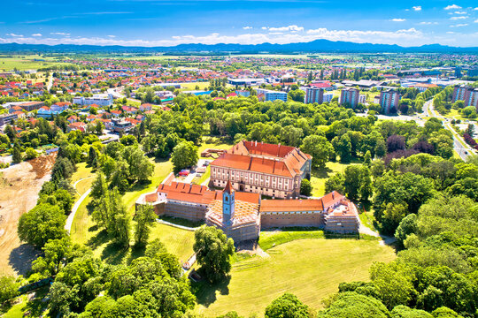 Cakovec Old Town In Green Park Aerial View