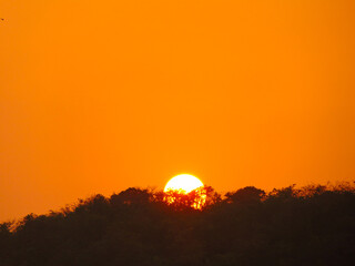 sunset in the mountains