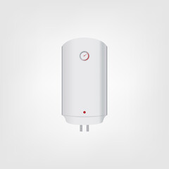 Vector illustration of an automatic wall-mounted water heater.