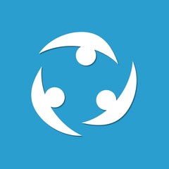people logo on blue background
