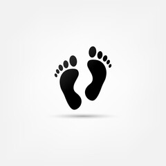 Human footprint icon. Vector illustration.
