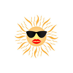 Sun icons. Vector illustration