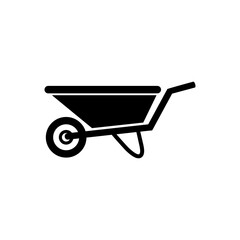 Fototapeta na wymiar Wheelbarrow Icon.Vector illustration.On a white background.