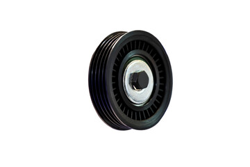 New car parts made of metal shot close-up.
