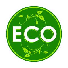 Eco Organic vector icon. Ecology flat vector sign. Vector illustration