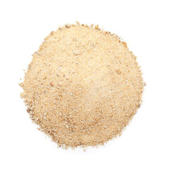 Heap of soil on white background