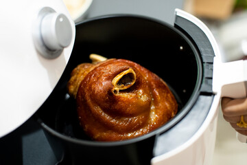 Air fryer machine  for home ( selective focus )