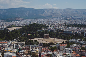 Fototapeta na wymiar Colonnes grecques Athènes Grèce