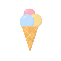 Ice cream icon simple design flat style