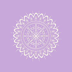 Beautiful floral mandala. Ethnic decorative element. Hand drawn background.