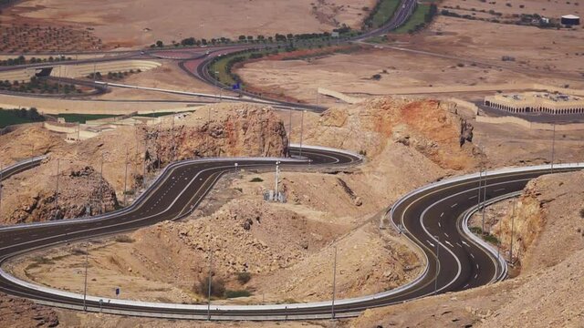 Dubai UAE - mountain serpentine - road to Jabel Hafeet Al Alin