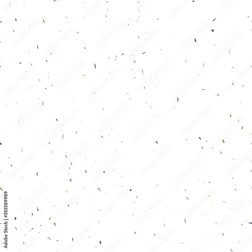 Poster Terrazzo flooring textured surface modern abstract pattern. Vector seamless abstract repeat with chips of marble or granite in soft pastel  colors.