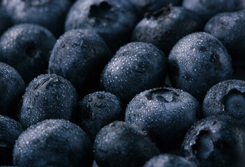 ripe blueberries shot on a white background isolate