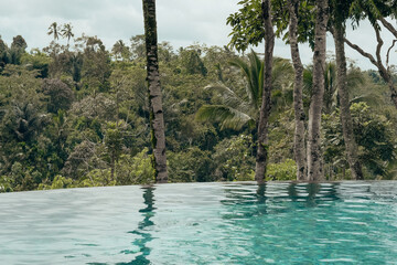 
outdoor fables overlooking the jungle in bali