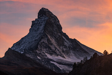 Fototapeta na wymiar Switzerland Zermatt Matterhorn sunrise sunset starry view scene