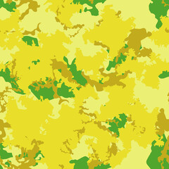 UFO camouflage of various shades of yellow and green colors
