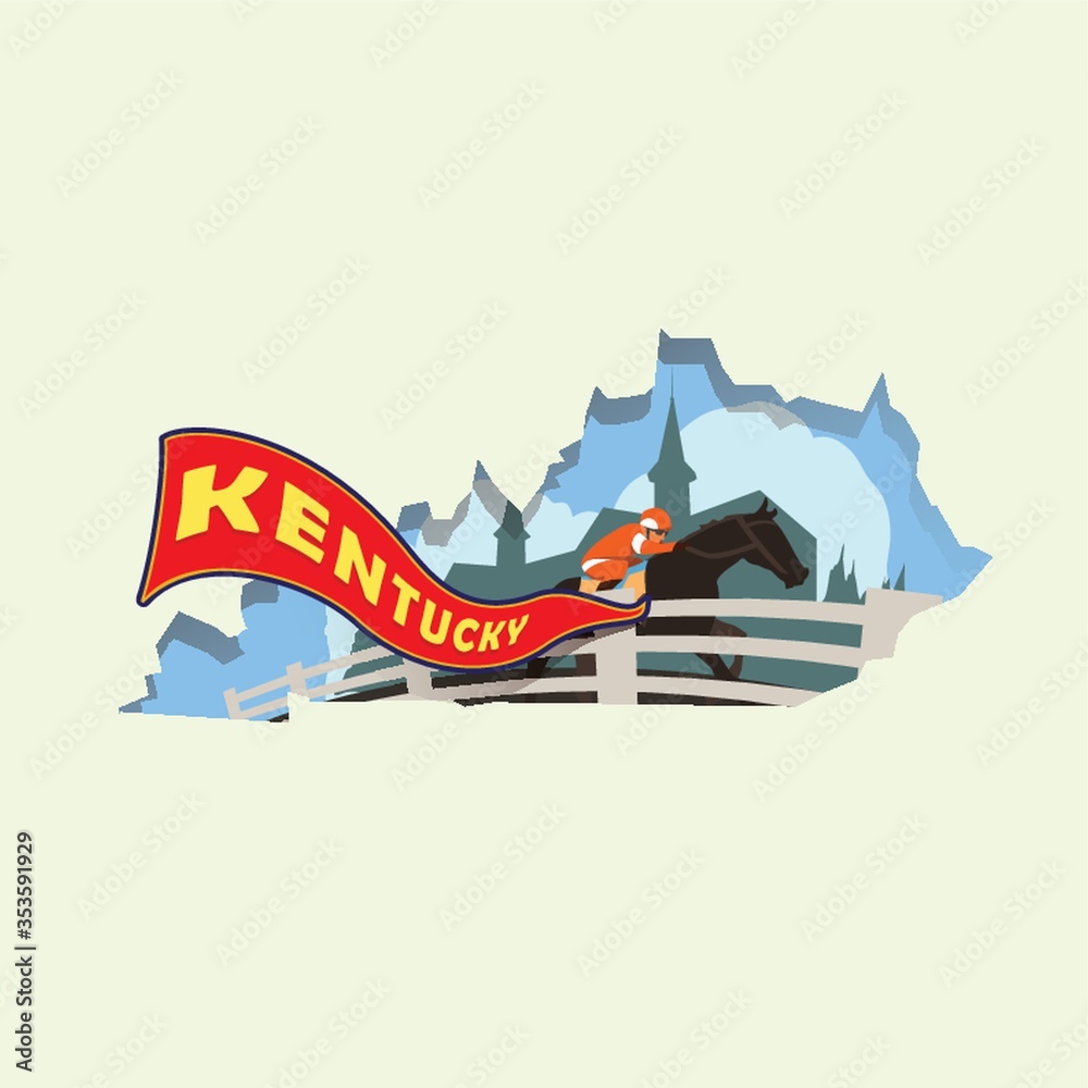 Sticker kentucky map