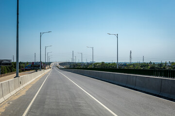 The empty roads of Dhaka, the capital of Bangladesh, during the Corona virus prevention method of lockdown and shutdown
