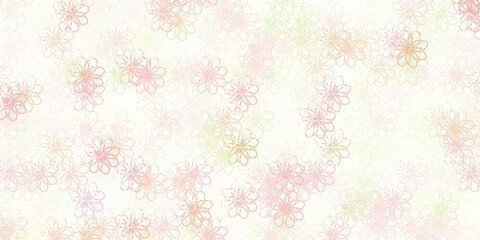 Light Pink, Green vector backdrop with bent lines.