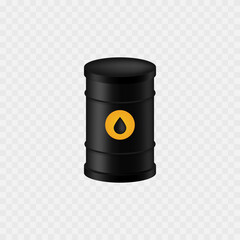 Oil barrel. Isolated on white. Oil icon. Vector