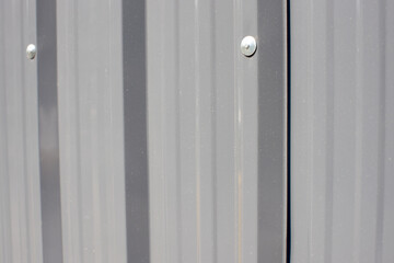 Fototapeta premium reflective silver background wall container, metal sheet aluzine.