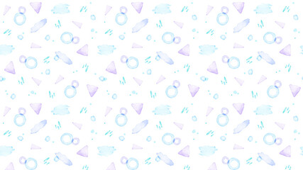 水彩　模様　幾何学　背景　イラスト  デザイン