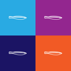 Fototapeta premium Seafood, bicolor cleaner rasse icon. Element of asian cuisine illustration. One of the collection icons for websites, web design, mobile ap