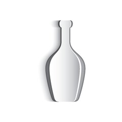 Paper cut out of a wine bottle