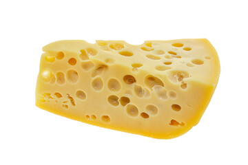 Maasdam cheese - yellow triangle with holes