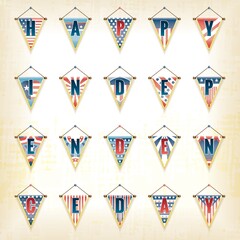 Fototapeta premium Collection of USA banners