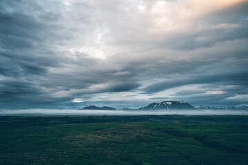 Dramatic view of the geothermal valley Leirhnjukur. Location Northeastern region, Iceland, Europe.