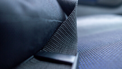 Seatbelt closeup on car seat