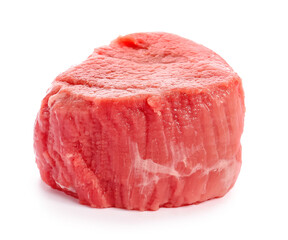 Piece of fresh beef meat on white background