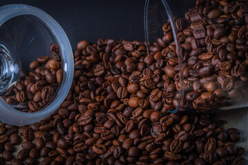 grain coffee, Cup of coffee, spilled coffee