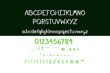 This set is alphabets A-Z, numeral and punctuation that you can use on your logos, social media, print etc.