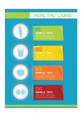 Healthy living infographic