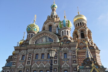 Fototapeta na wymiar Saint-Pétersbourg Russie Cathédrale sur le Sang Versé