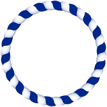 recommend clip art: Nautischer Seil oder Kordel Rahmen in einem Blau und weiß Verlauf als Vektor auf einem isolierten weißen Hintergrund.