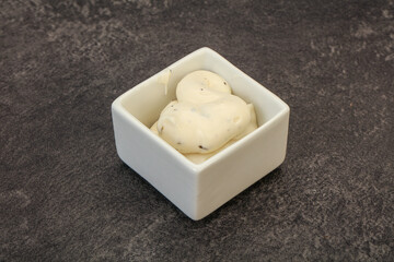 Caesar cream sauce with parmesan and herbs