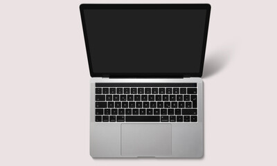 Fototapeta na wymiar Laptop on a white background