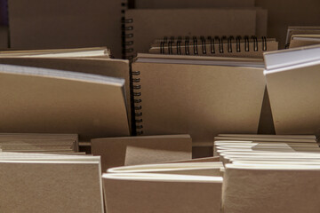 Notebooks on the shelf at bookshop