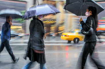 epidemic rainy day motion blur