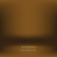 Brown studio room background with spotlight gradient for premium, luxury product shooting. Vector white clean light room with empty floor backdrop
