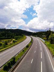 Empty highway during the coronavirus pandemic